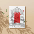 Lámina Puerta Roja Bilbao. Plaza San Vicente Nº1