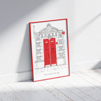 Lámina Puerta Roja Bilbao. Plaza San Vicente Nº1