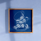 Vajilla. Negativo Azul. Tazas de café